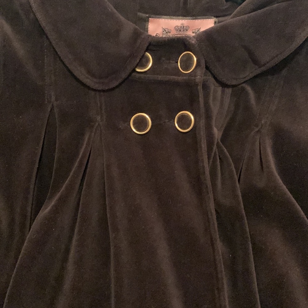 Juicy Couture NWOT Brown Velour Jacket with Hood Size L - Picture 6 of 10